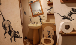 Banksy transforms his bathroom into rat art piece