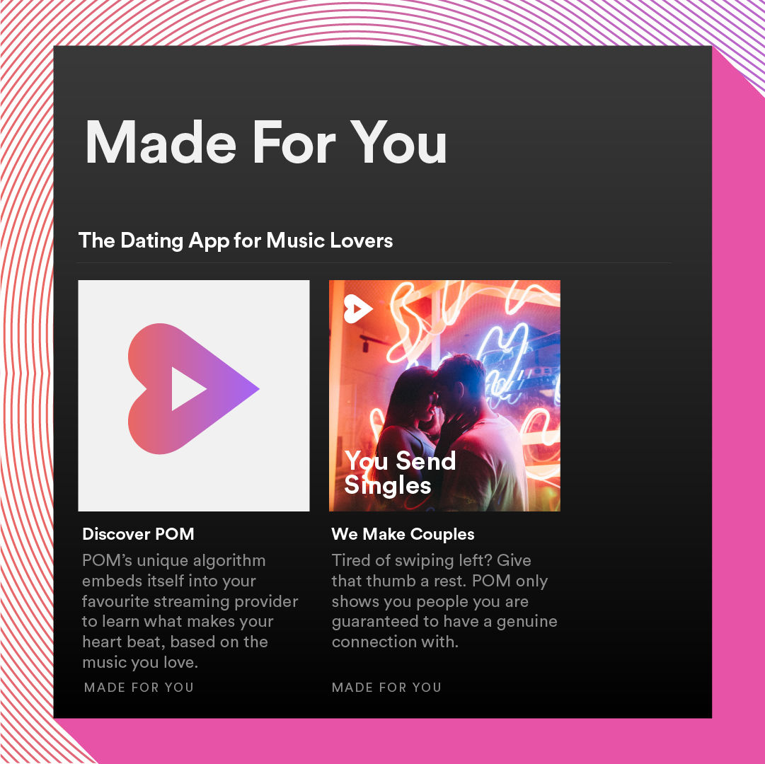 Exclusive – POM is the next gen dating app that matches people through  music - Thred Website