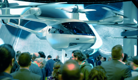 Start-ups are racing to build the world’s first flying taxis