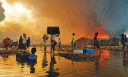 Hundreds missing after Rohingya refugee camp fires