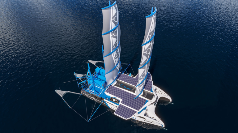 New green energy sailboat Manta aims to clean up ocean