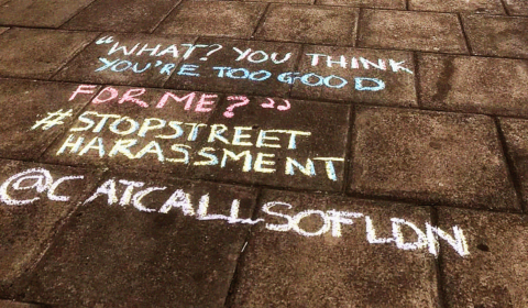 Chalk Back uses street graffiti to highlight sexual harassment