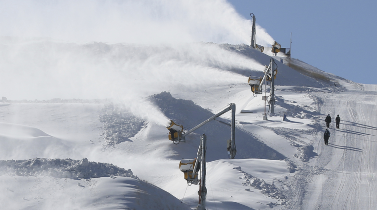 There is no real snow at this year’s Winter Olympics