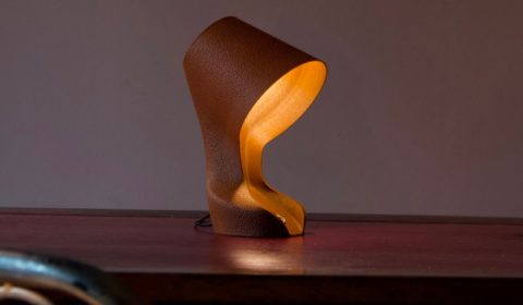 This lamp is made from just three recycled orange peels