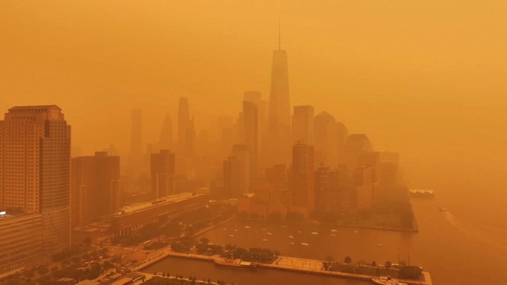 Why is the air in New York so orange?