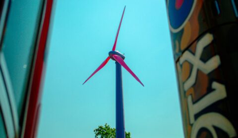 Glastonbury Festival is getting a pink and purple wind turbine