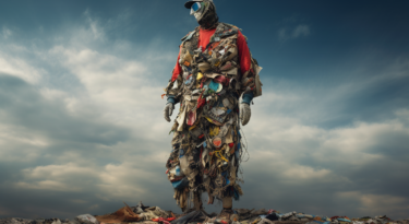 Textile waste zombies visit fast fashion shops in the UK