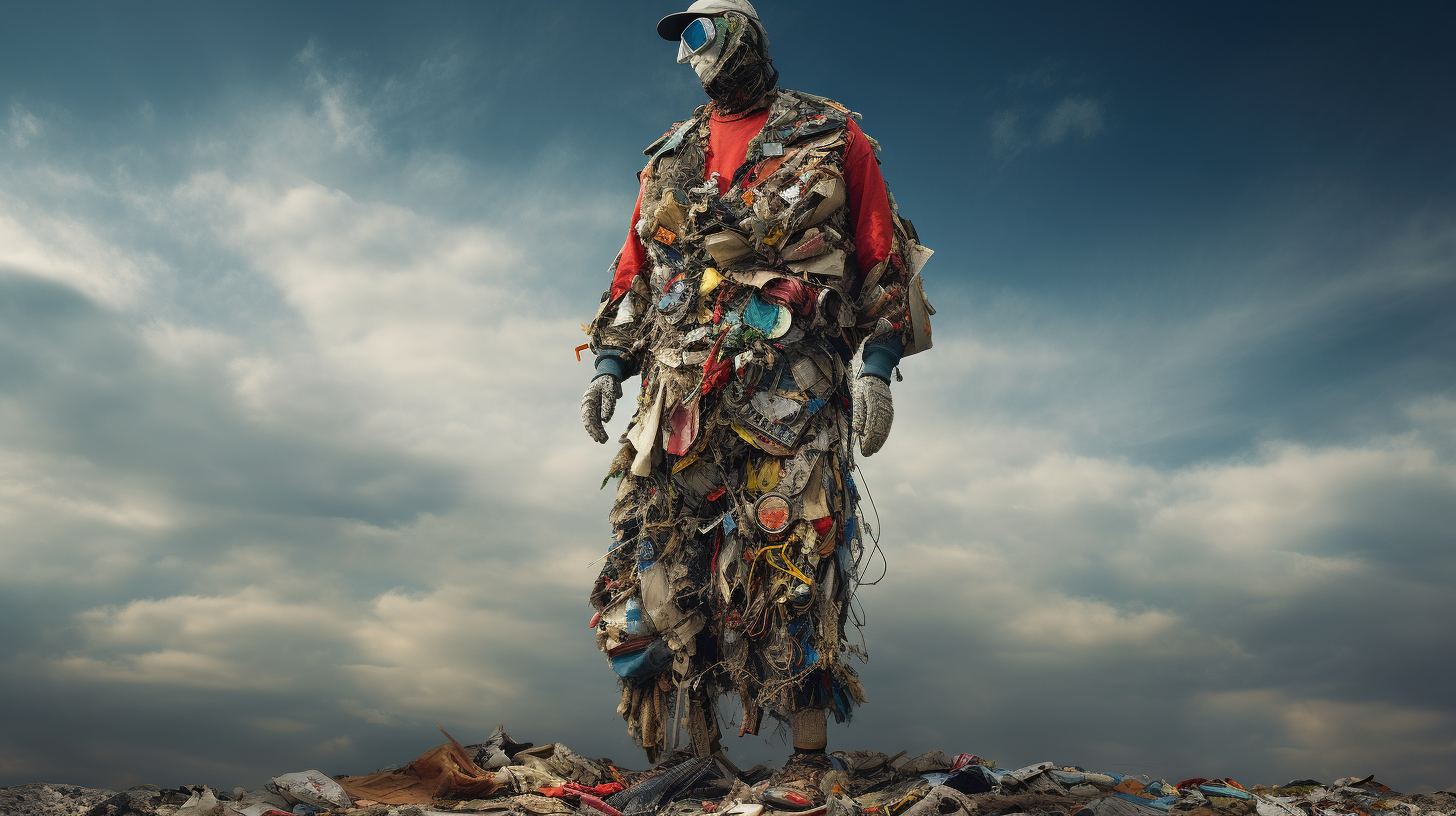 Textile waste zombies visit fast fashion shops in the UK