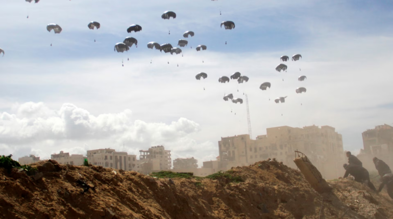 Aid dropped into Gaza labelled a cover-up for international apathy