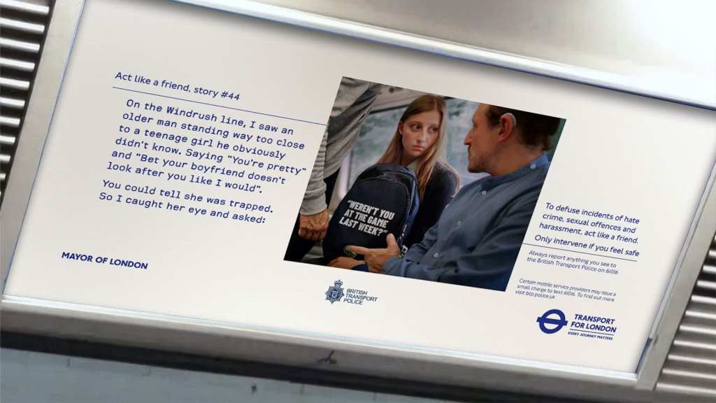 Tfl Message TfL is urging passengers to ‘Act Like a Friend’ - Thred Website