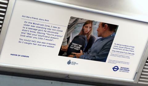 TfL is urging passengers to ‘Act Like a Friend’
