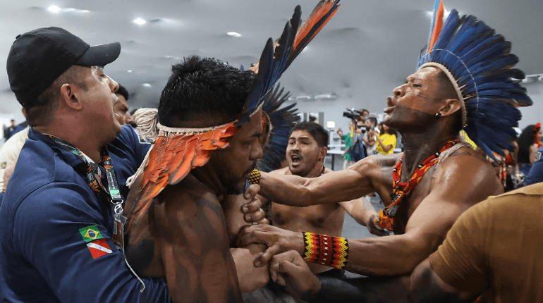 Dozens of protesters storm COP30 conference in Brazil