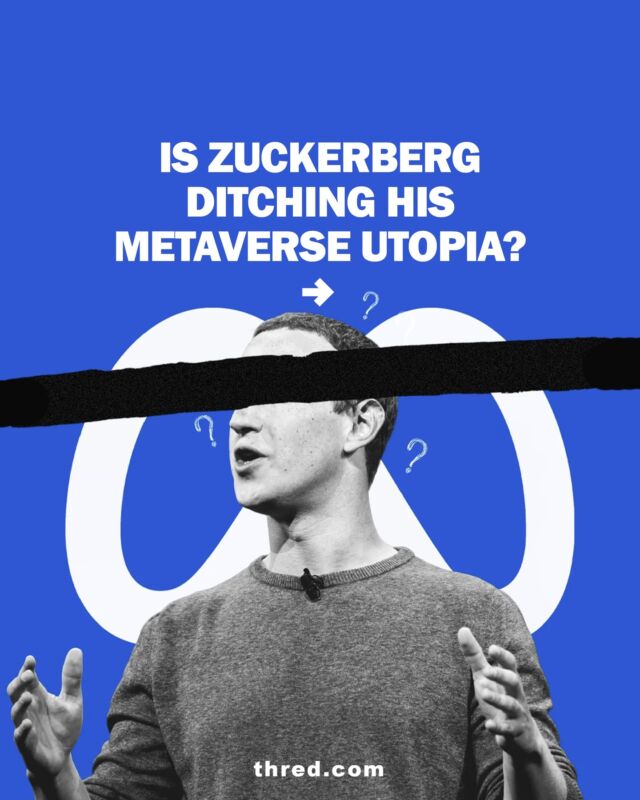 Meta’s CEO Mark Zuckerberg has announced 10’000 layoffs and a freezing of 5’000 open roles in the company’s ‘year of efficiency’.

It follows a financially turbulent 2022, which saw a slowdown in ad revenue and a workforce reduction of 13% in November. It was the first time Facebook or Meta had ever initiated mass layoffs and size reductions.

The company’s push for Horizon Worlds, a virtual hang-out service inside the Metaverse not dissimilar to VR chatrooms, was met with a shrug. Zuckerberg had originally hoped 500’000 monthly active users would be on Horizon Worlds by last Christmas. That goal was shifted to 280’000 after it was reported that only 200’000 were using the service.
Meta made a loss of $13.7 billion USD last year, with its Reality Labs division recording a $4.28 billion USD loss in operation costs in Q4 alone.

Follow for more like this and check out the full article at thred.com

#meta #facebook #markzuckerberg #tech