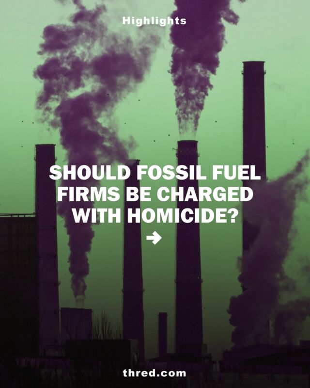 The booming fossil fuel industry continues to be the number one cause of the worsening environmental crisis.

Individuals running these companies have been aware of their actions’ consequences for decades, yet have shown no signs of stopping. In fact, oil and gas ventures have continued to ramp up worldwide, earning top energy company CEOs’ salaries in the billions.

Follow for more like this and check out the full article at thred.com

#fossilfuels #climatechange #environmentalcrisis #energycrisis