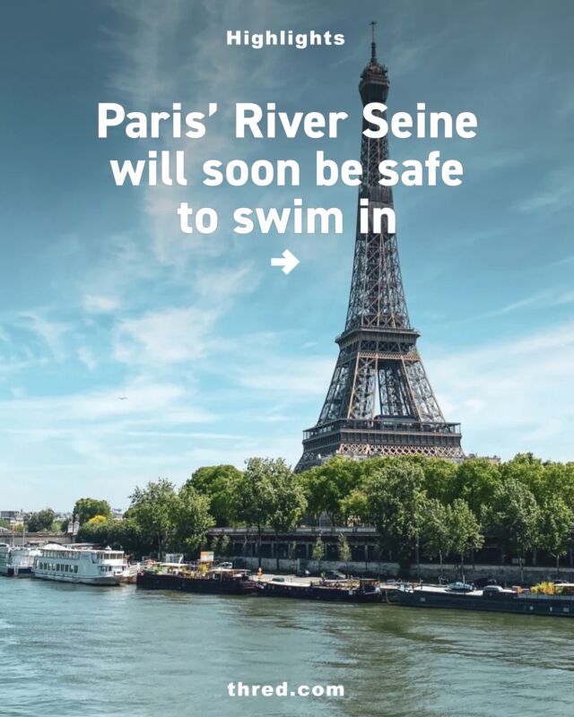 Years of intensive clean-up projects, re-engineering, and preparations for the 2024 Olympics have seen the water quality of Paris’ river improve drastically. The Seine is now on track to be safe for swimming in within the next year.

Follow for more news like this and check out the full articles at thred.com

#paris #swim #swimming #environment #socialchange #climatenews #climatchange #france #french