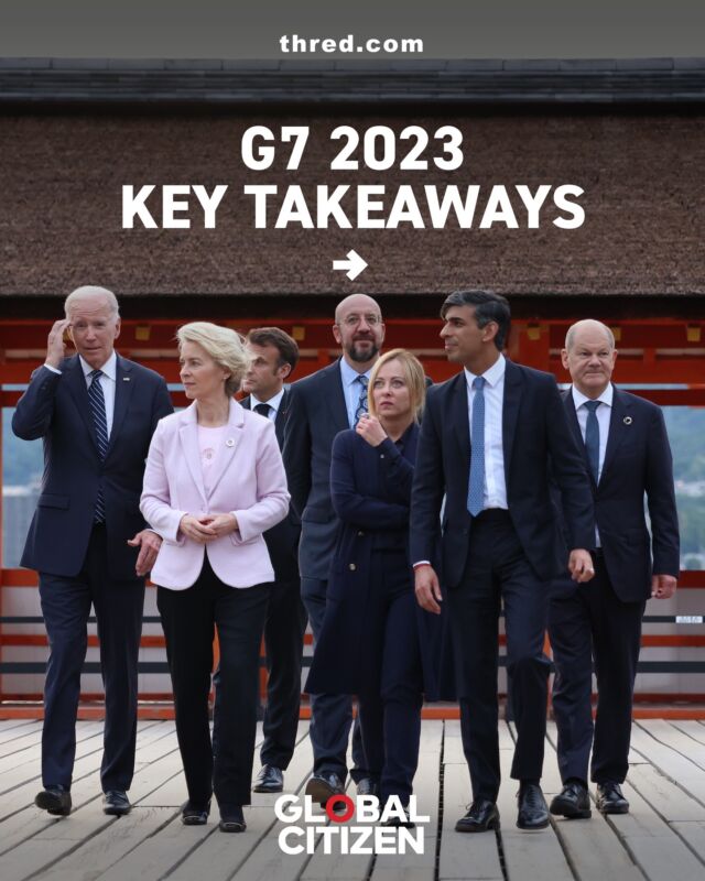 In the aftermath of the G7 summit, I bet you’re wondering: what was the outcome?

Well, you’re in luck, because we're here to divulge Thred’s key takeaways from the event.

But was it enough? Will the G7 fulfil its promises and bring about tangible change?

Let us know what you think in the comments below ⬇️ 
 
#g7 #g7summit #worldleaders #nations #politics #world
