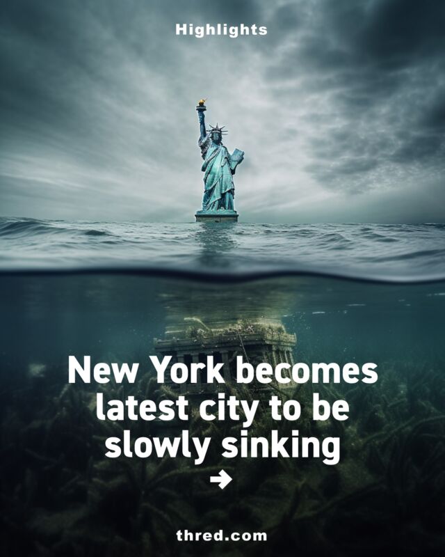 Over the weekend, news broke that New York City is sinking under the weight of its many buildings. The average rate of its descent is between 2 – 4 millimetres every year, with some areas lowering even faster.

Follow for more like this and check out the full article at thred.com

#climatechange #newyork #climate #USA #us