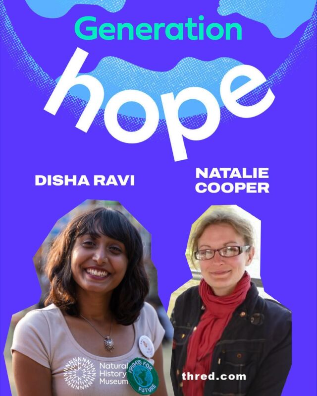 We went to the @natural_history_museum’s Generation Hope: Act for the Planet event to highlight @disharavii’s and Dr Natalie Cooper’s insights on the climate crisis and how we can drive positive change for the Earth’s future. Disha is a climate justice activist, storyteller, and one of the founders of @fridaysforfuture.india. Part of the organisation’s Most Affected Peoples and Areas wing, her work centres on amplifying the voices of those bearing the brunt of the crisis’ impacts. Natalie has been working at the Natural History Museum for almost eight years. She is an ecologist and evolutionary biologist whose focus is on understanding how the diversity of life has evolved and how we can protect it from human activity.

To find out more, check out the full exclusive at thred.com

#activists #climate #generationhope #activism #earth #environment