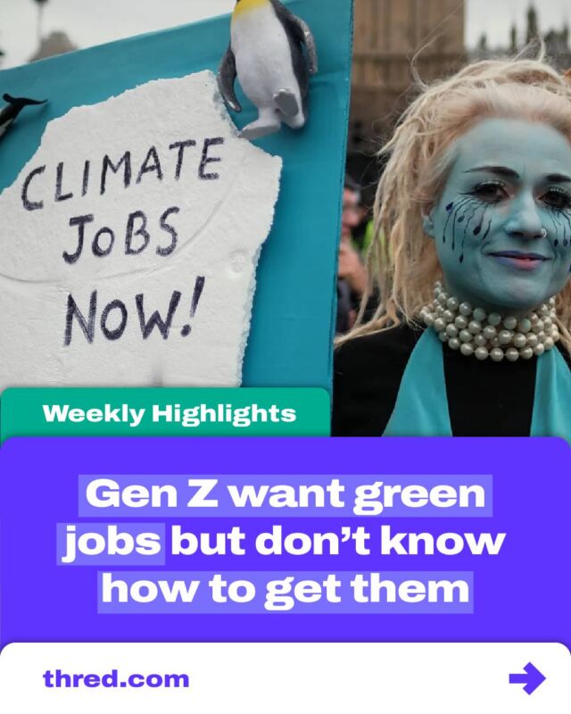 Existential dread about the state of the climate is part and parcel of being a Gen Zer, but many of us want to avoid the pit of nihilism by jumping into green careers.

Find out more at thred.com

#climatechange #genz #greenjobs #socialchange #society