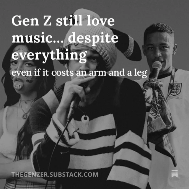 🎶 Gen Z still loves live music… despite everything. Rising ticket prices, dynamic pricing, and competition from older fans haven’t stopped young people from showing up. But how sustainable is this? 🎟️💰

Read more on the state of festivals at The Gen Zer linked in bio.