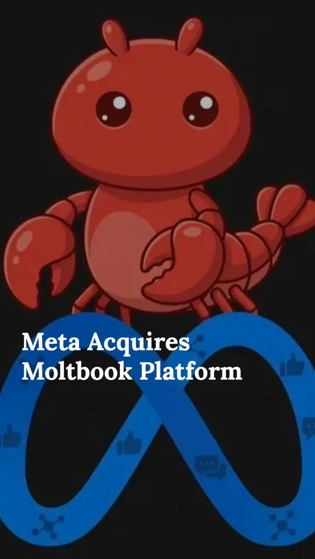 Meta bought Moltbook, a Reddit style network for AI agents, and the clue is in the use case: testing how agents post, reply, and collaborate in social spaces. Less “new app”, more live lab.

Is this smart infrastructure, or the start of bot first social media?