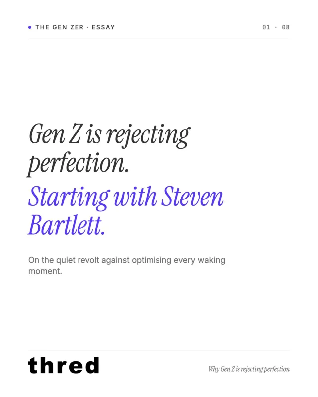 Gym memberships are up. Running clubs are booming. Gen Z cares about health. But there is a difference between wellbeing and obsession. Are we improving ourselves, or turning life into a productivity project?
Find out more on our Substack, The Gen Zer, link in bio.