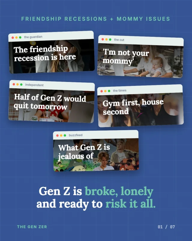 Gen Z is lonely, entrepreneurial, gym-obsessed, financially cautious, and increasingly nostalgic for a world before social media. Quite the combination. 🫠 Which trend says the most about being young in 2026?

Find out more at thred.com