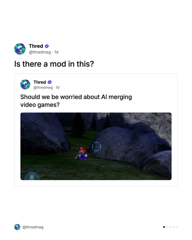 Gamers are using AI to mash completely different games together: Mario in Halo, CJ swinging round New York. It’s a laugh, but copyright and security questions aren’t far behind.

Full story, link in bio.

#Gaming #AI #GenerativeAI #Mods #Mario #Halo #GTA #GamingNews #Copyright