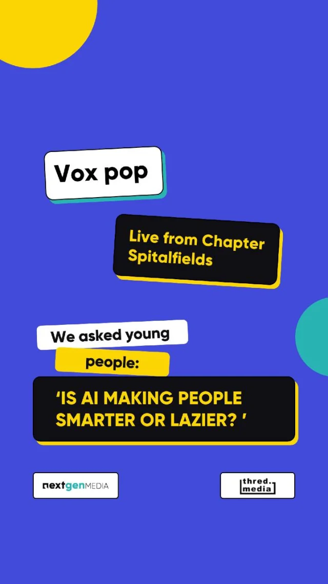 The latest vox pop question in our partnership with @nextgenmediaooh , and one of the biggest grey areas when it comes to AI - Is AI making people smarter or lazier?